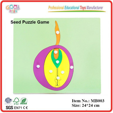 Montessori Material de la botánica, madera montessori Seed Puzzle